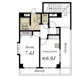 東京都目黒区上目黒１丁目 賃貸マンション 1DK