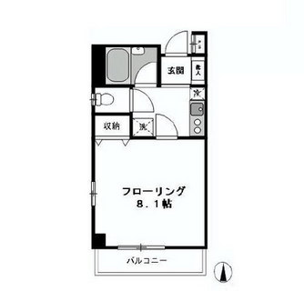 東京都目黒区中央町１丁目 賃貸マンション 1K